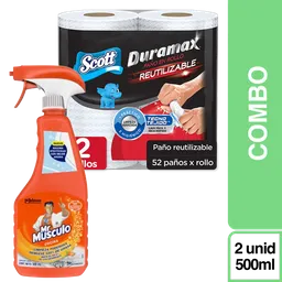 Combo Mr Músculo Quitagrasa Naranja + Duramax Toalla de Cocina