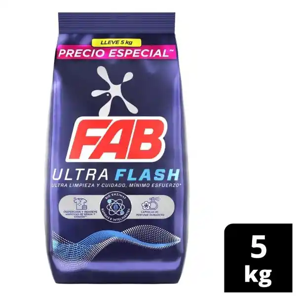 Fab Detergente en Polvo Ultra Flash