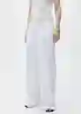 Pantalón Bonnie Blanco Talla 38 Mujer Mango