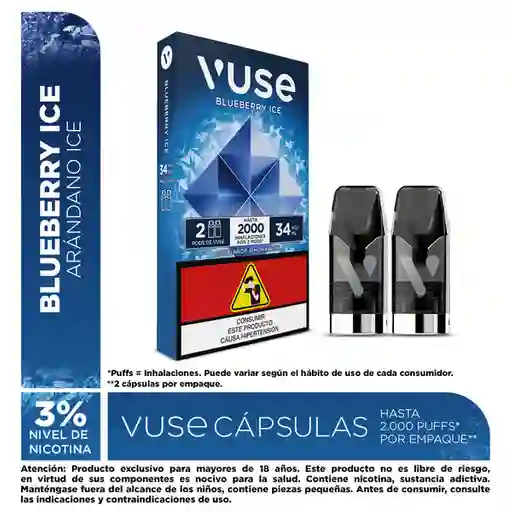 Vuse Cápsulas Blueberry Ice 34 mg