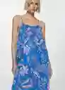 Vestido Sleepy Azul Talla L Mujer Mango