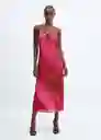 Vestido Sof-X Fucsia Talla M Mujer Mango