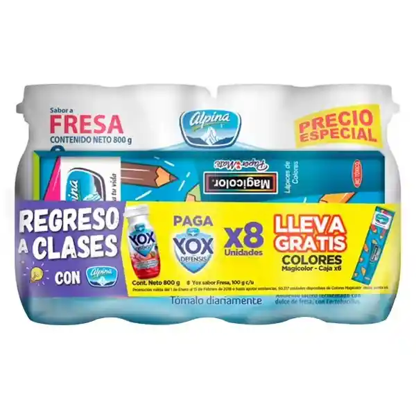 Yox Alimento Lácteo Defensis Fresa