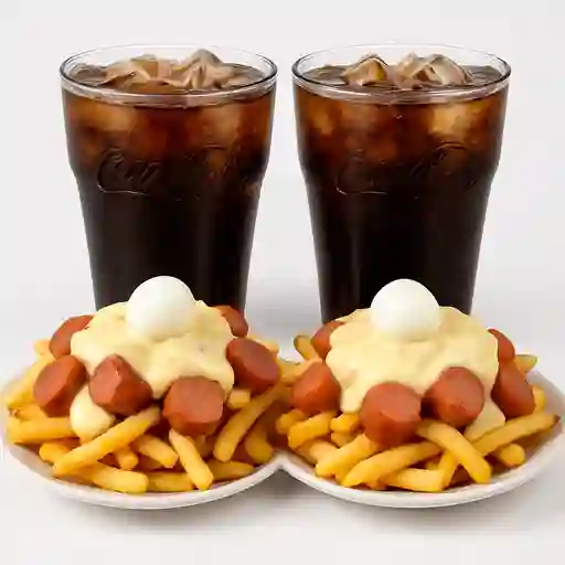 Combo Dos Salchipapas con Dos Gaseosas