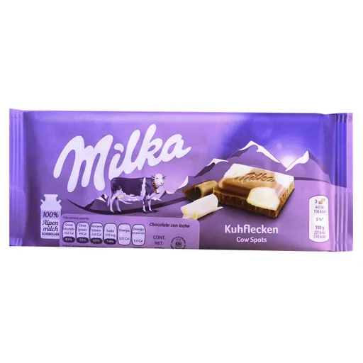 Milka Tableta de Chocolate con Leche y Blanco