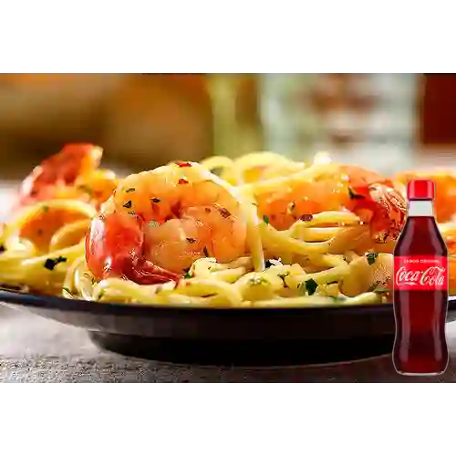 Combo Espaguetis c/ Camarón +Cocacola Orig 350ml