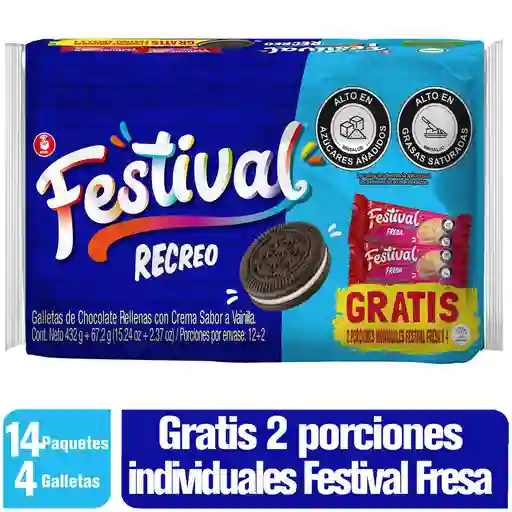 Of Galleta Recreo-Fresa Festival 499 Gr