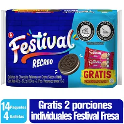 Festival Galletas de Chocolate Rellenas con Sabor a Vainilla 