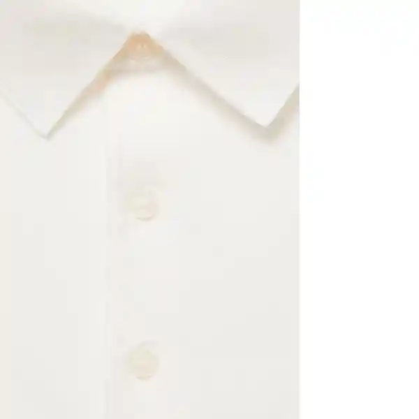 Camisa Polo Arraona Blanco Talla L Hombre Mango