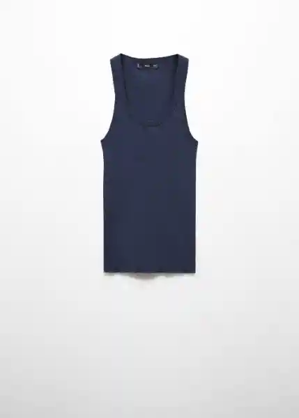 Top Riri Navy Talla XS Mujer Mango