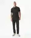Camiseta Contrast Fabric Poloshirt Negro Noche T L Chevignon