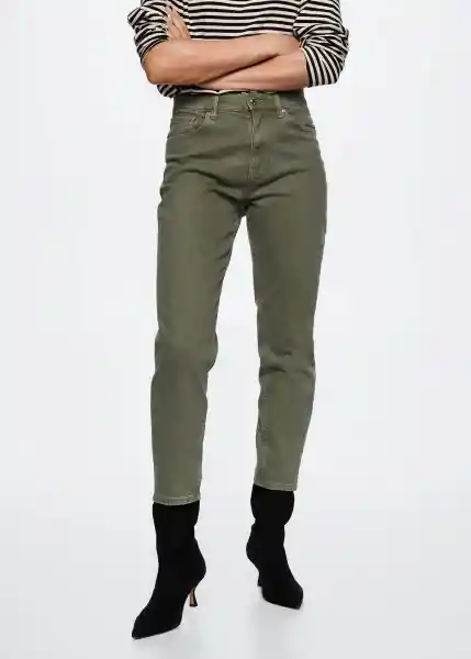 Jeans Newmom Khaki Talla 46 Mujer Mango