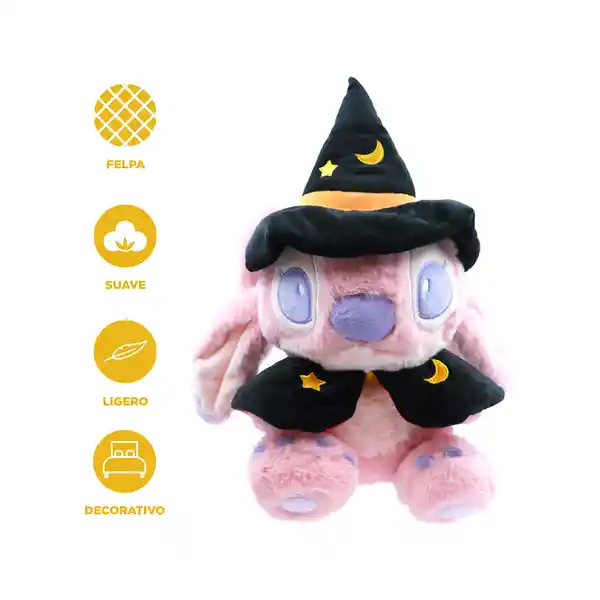 Peluche Halloween Ángel Bruja Lilo Stitch Disney 10" Miniso