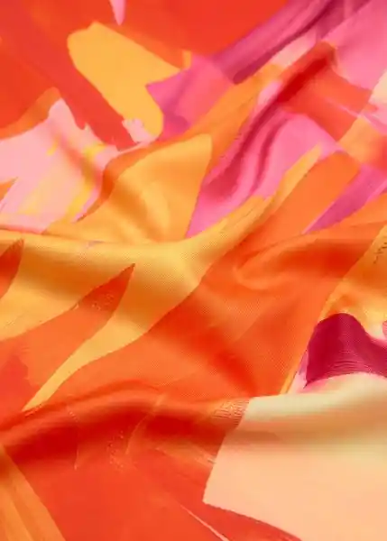 Pañuelo Sandia Fucsia Talla 99 Mujer Mango