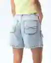 Short Mujer Azul Talla 6 351G000_AZU114604 Americanino
