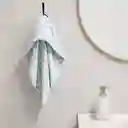 Toalla Para el Cabello Jacquard Azul Claro Miniso