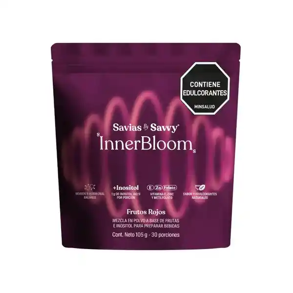 Savvy Mezcla en Polvo Innerbloom Frutos Rojos Sobres