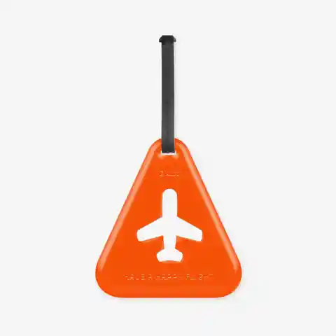 Alife Etiqueta Para Maleta Triangular Avión Naranja