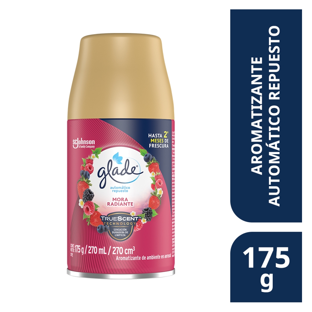 Glade Ambientador Automático en Aerosol Repuesto Mora Radiante 270 ml