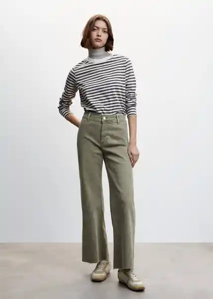 Pantalón Jean Catherin Khaki Talla 46 Mujer Mango