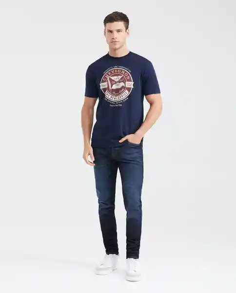 Camiseta Ch57 Graphic Azul Dark Ultra Oscuro T S Chevignon