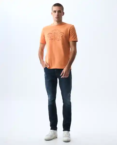 Camiseta Hombre Naranja Talla M 841G002_NAR161338 Americanino