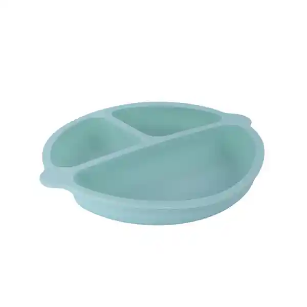Tazón de Silicona Con 3 Compartimentos Verde Miniso