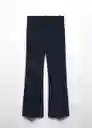 Pantalón Flan Navy Talla 42 Mujer Mango