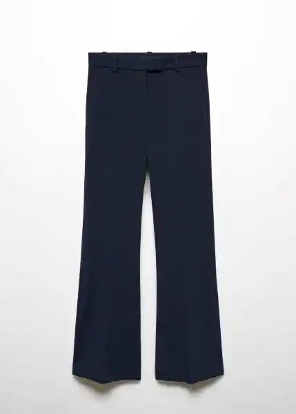 Pantalón Flan Navy Talla 42 Mujer Mango