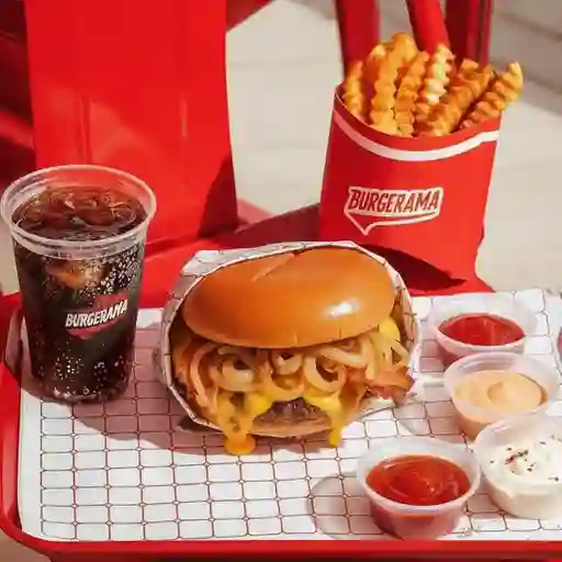 Combo burger tocineitor y cebolla grille