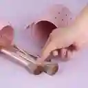 Organizador Plástico Brocha Maquillaje Patrón Rosa L Miniso