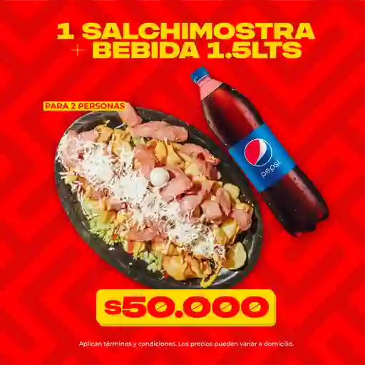 Combo salchimostra + gaseosa 1.5lt
