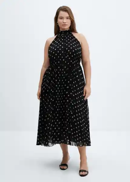 Vestido Adela Negro Talla 27 Mujer Mango