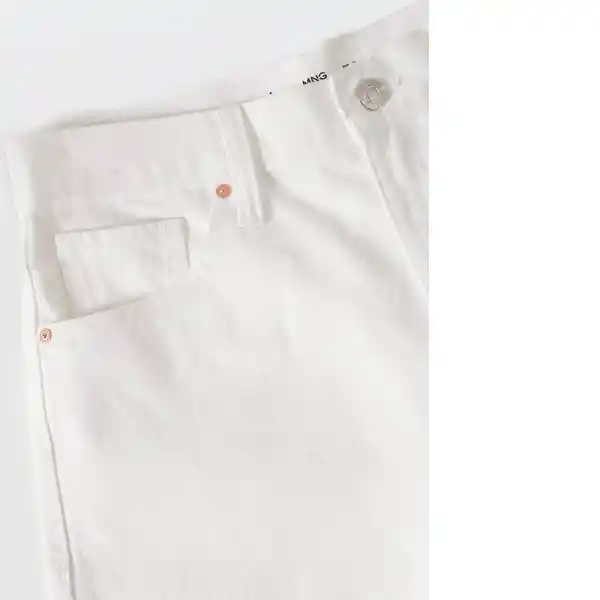 Shorts Zaida Blanco Talla 34 Mujer Mango