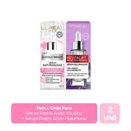 Combo L'Oréal Paris Sérum Ácido Glicólico + Ácido Hialurónico