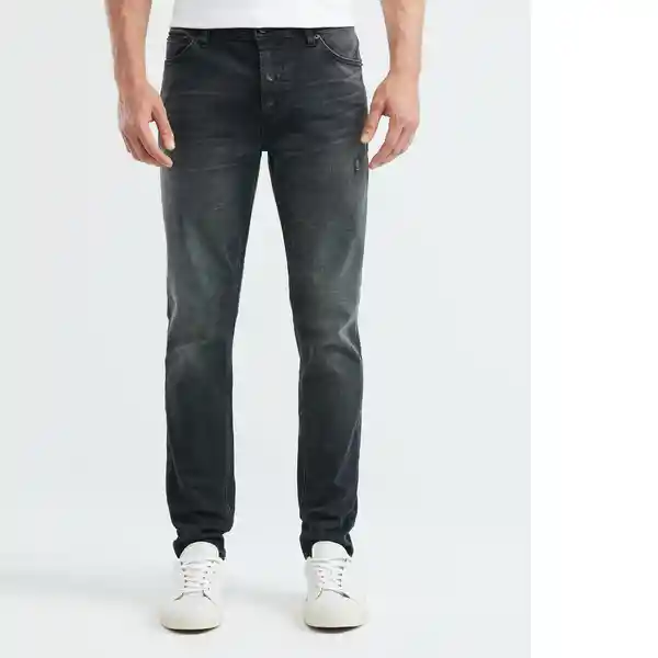 Jean Super Slim Fit Rider Hombre Gris Talla 28 Chevignon