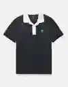 Polo Hombre Negro Talla: LARGE 4882167 American Eagle