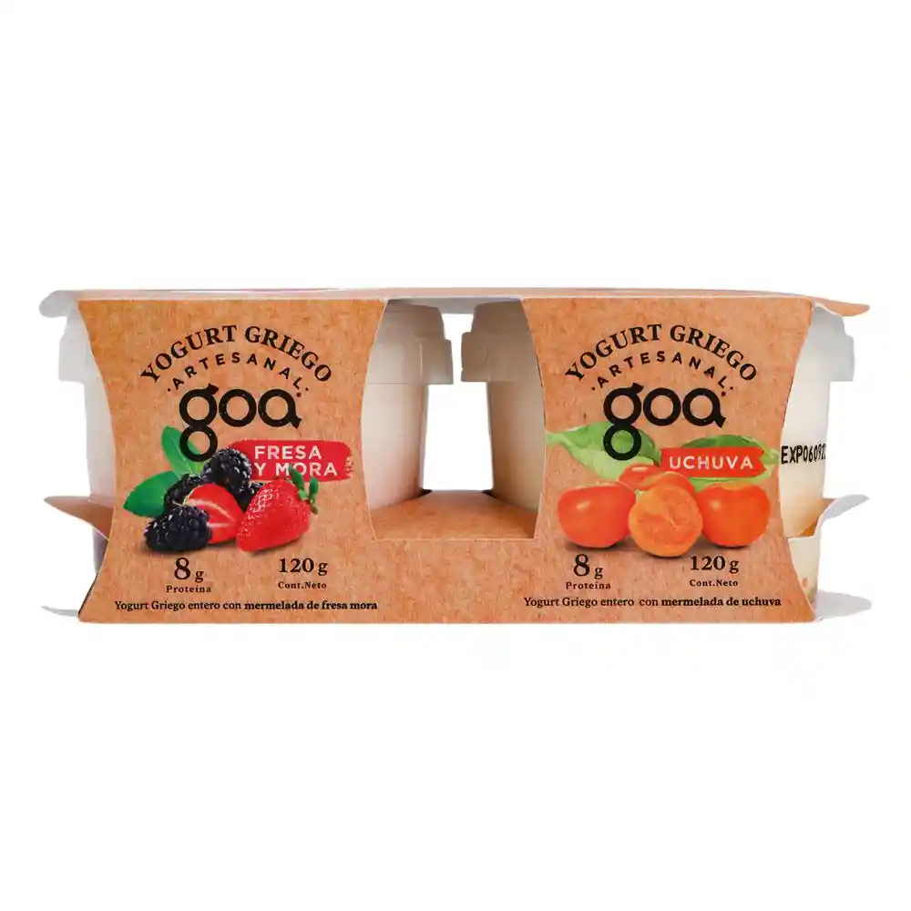 Goa Yogurt Griego Mermelada de Mora/Fresa/Uchuva