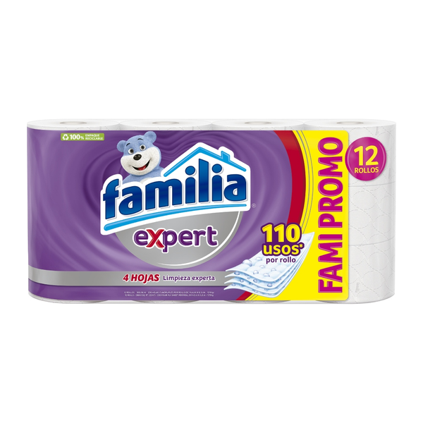 Familia Papel Higiénico 4 Hojas Expert 12 und
