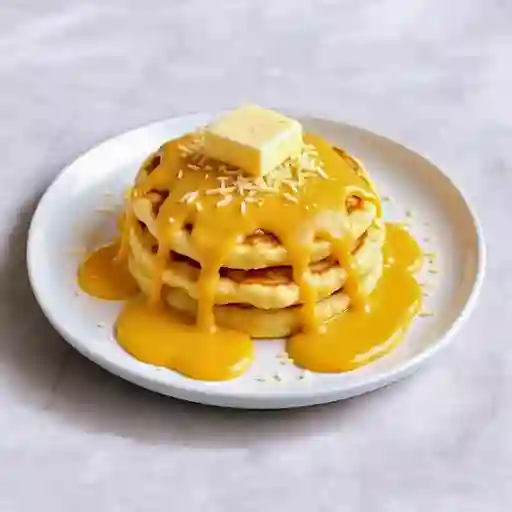 Pancakes con queso rallado