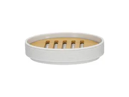 Jabonera Bambú Blanco Casaideas