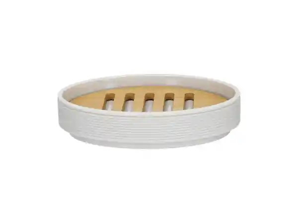 Jabonera Bambú Blanco Casaideas