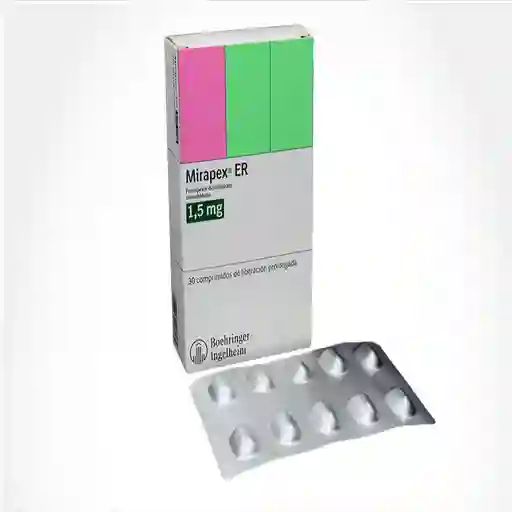 Mirapex ER (1.5 mg) Comprimidos de Liberación Prolongada