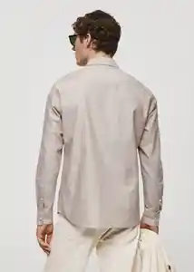 Camisa Oxford Khaki Talla XL Hombre Mango