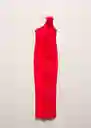 Vestido Milano Rojo Talla L Mujer Mango