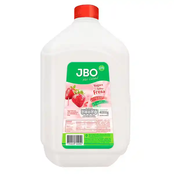 Yogurt Jbo Fresa Garrafa