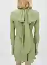 Vestido Semartin Khaki Talla M Mujer Mango