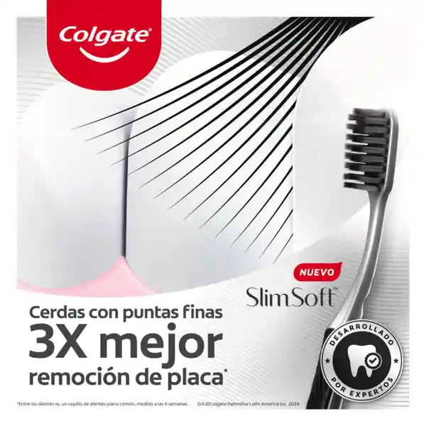 Colgate Cepillo de Dientes Suave Slim Soft Black