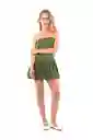 Vestido Corto Nuhain Verde Oscuro Talla XS Mercedes Campuzano