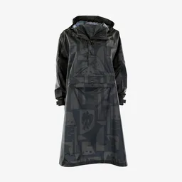 Rainkiss Poncho Black to Black Negro